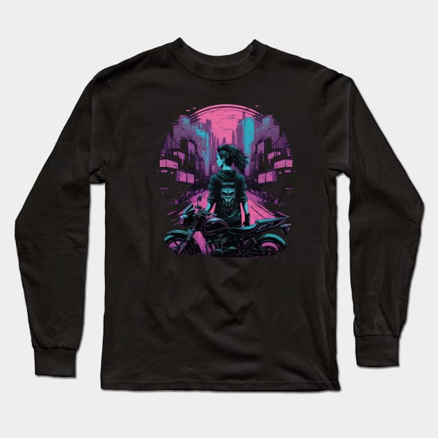 cyber Long Sleeve T-Shirt by Trontee